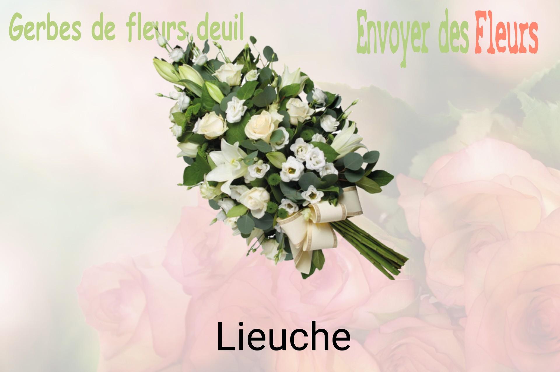 Gerbe de fleurs de deuil livrée à Lieuche